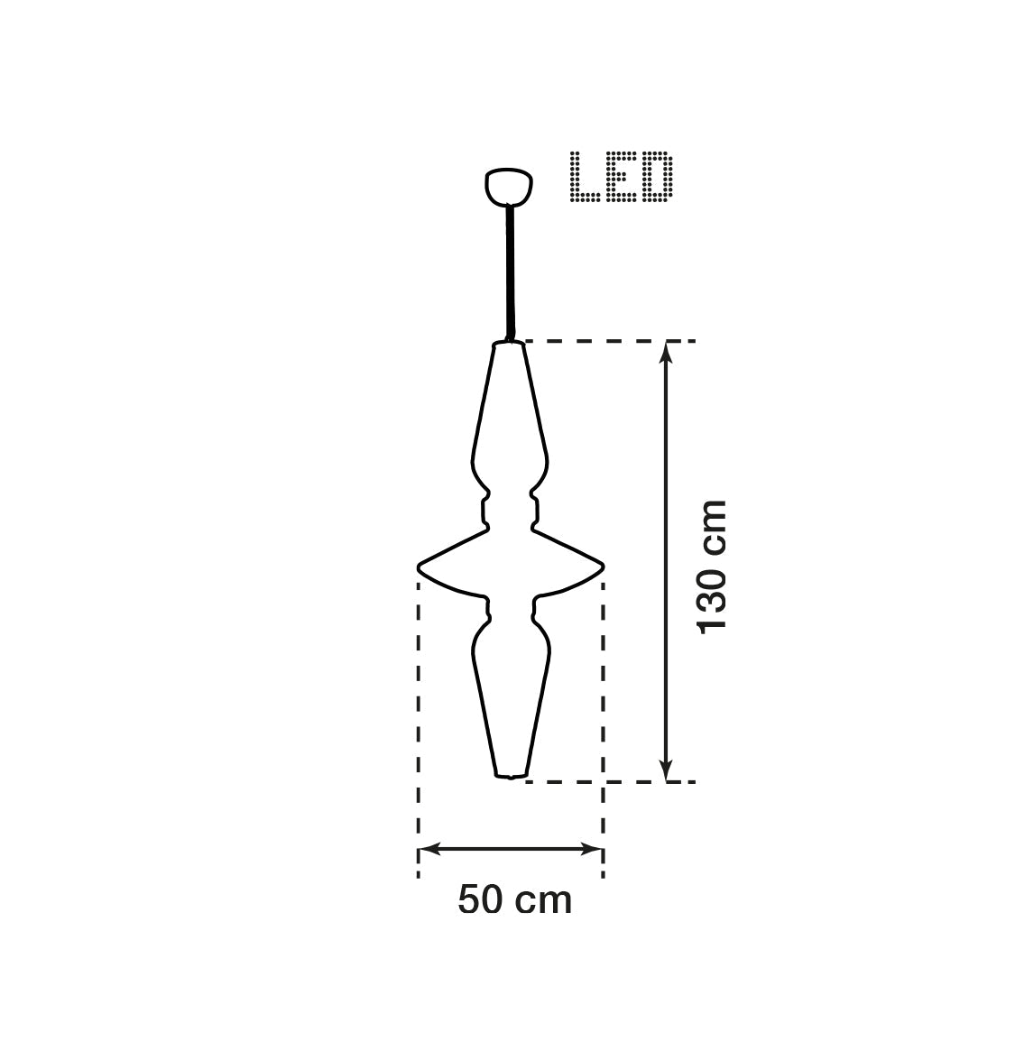 Altair Soft Touch White Polygonal Pendant Light Chandelier 130 Cm - Heka Lighting & Trading Limited