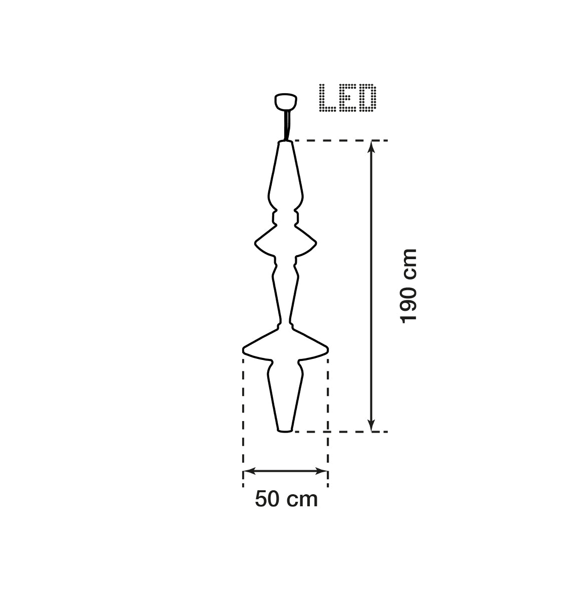 Altair Soft Touch White Polygonal Pendant Light Chandelier 190 Cm - Heka Lighting & Trading Limited