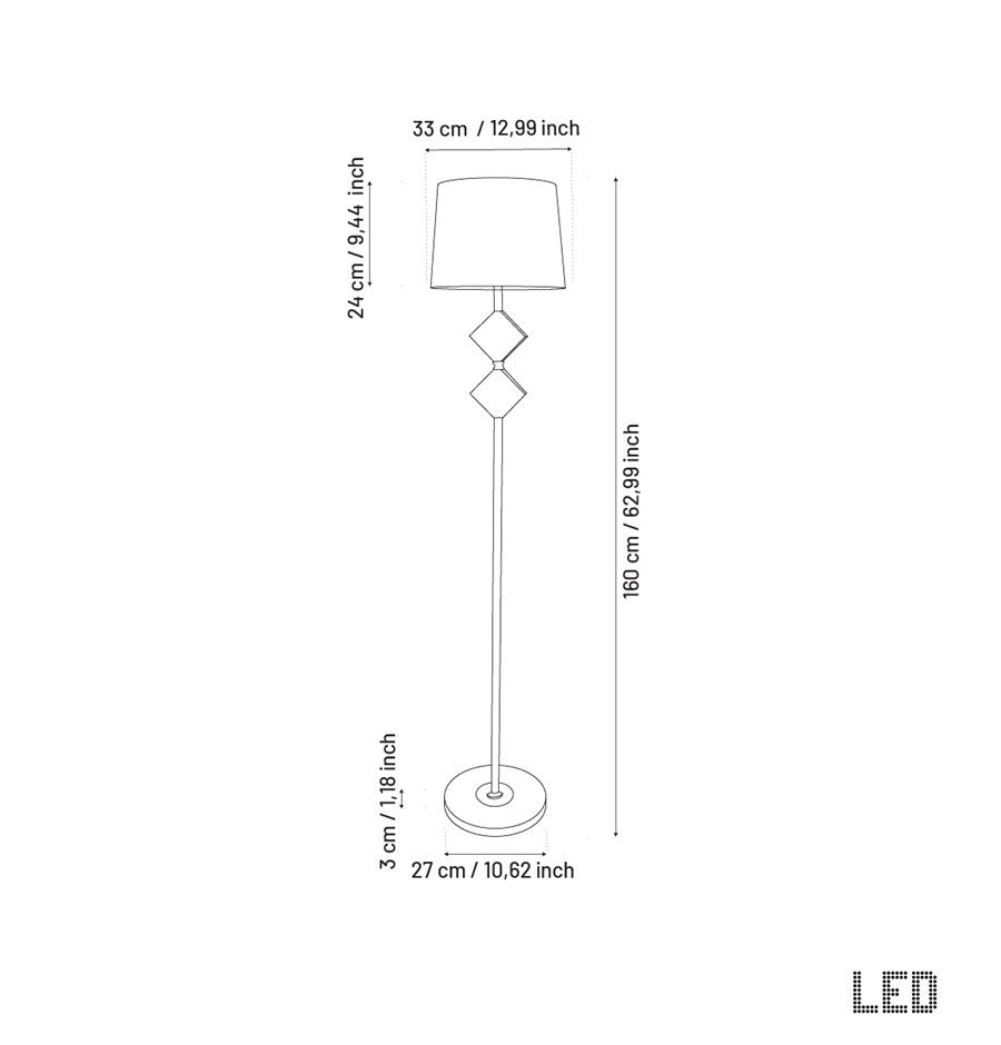 Ponzan White Marble Antique Floor Lamp | Modern Decorative Lighting For Homes & Hotels - Heka Lighting & Trading Limited