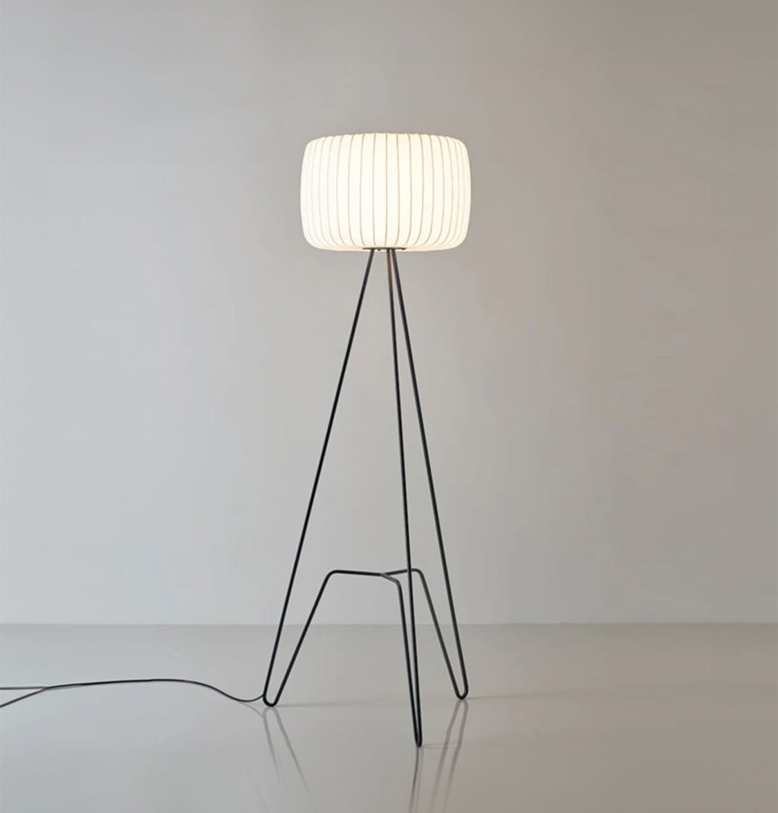 Mimosa Soft Touch White Three-Legged Floor Lamp 45 Cm - Heka Lighting & Trading Limited