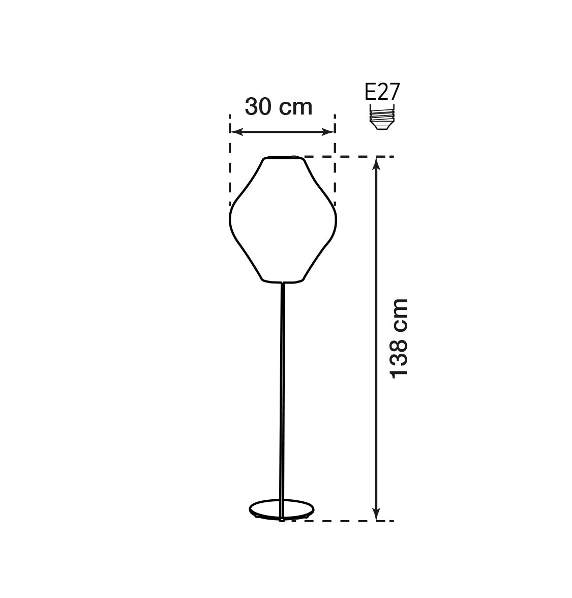 Mimosa Soft Touch White Floor Lamp 30 Cm - Heka Lighting & Trading Limited