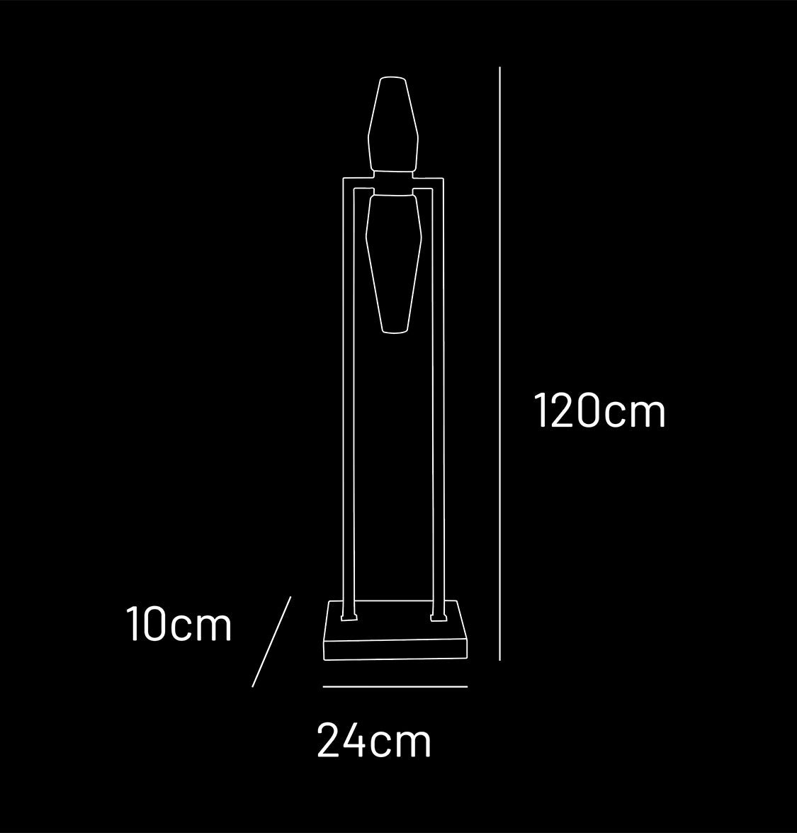 Omega 2's Transparent Glass Antique Floor Lamp - Heka Lighting & Trading Limited