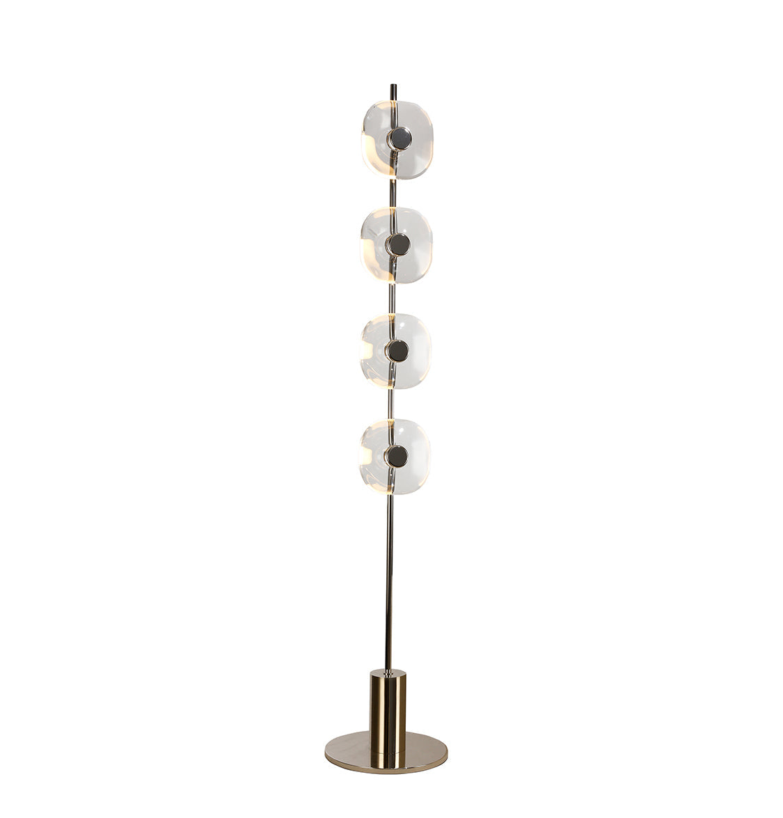 Üsküp 4-Piece Transparent Crystal Chrome Floor Lamp - Heka Lighting & Trading Limited