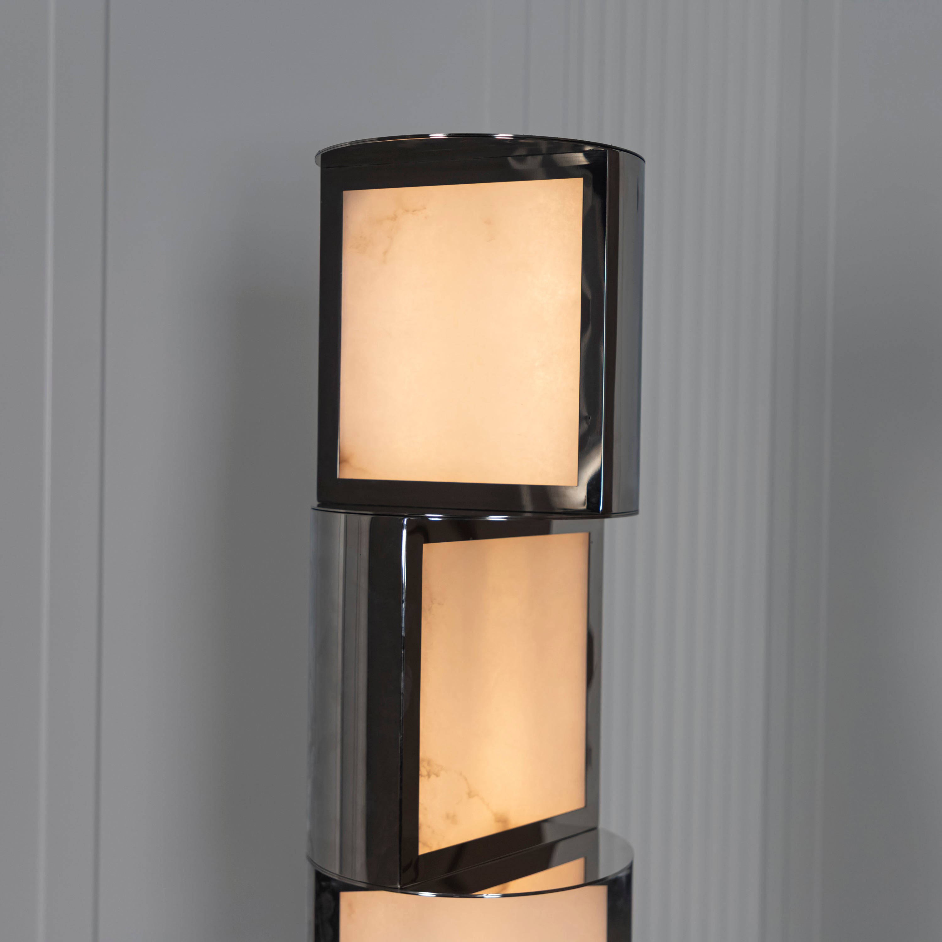 Santiago White Marble Chrome Floor Lamp | Modern Decorative Lighting For Homes & Hotels - Heka Lighting & Trading Limited