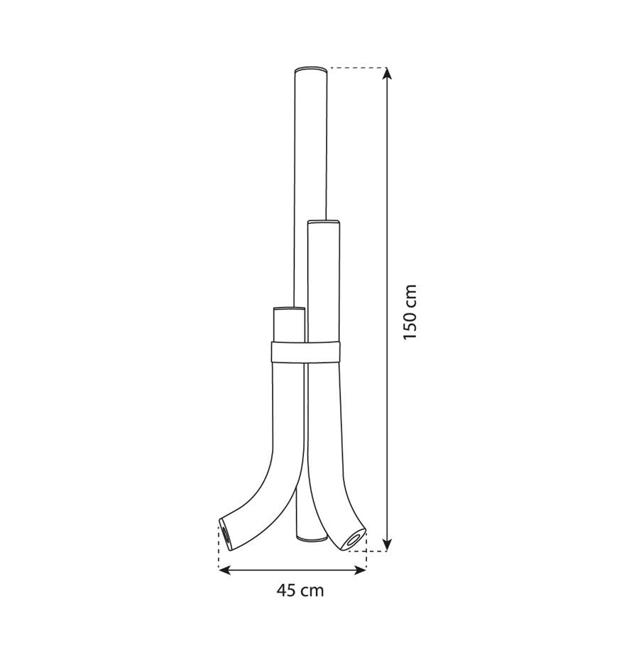 Capri Three Cylinder Marble Antique Led Floor Lamp - Heka Lighting & Trading Limited