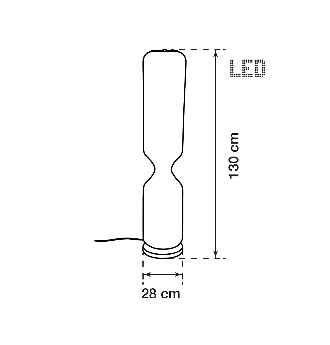 Mimosa Soft Touch White Knuckle Floor Lamp 28Cm - Heka Lighting & Trading Limited