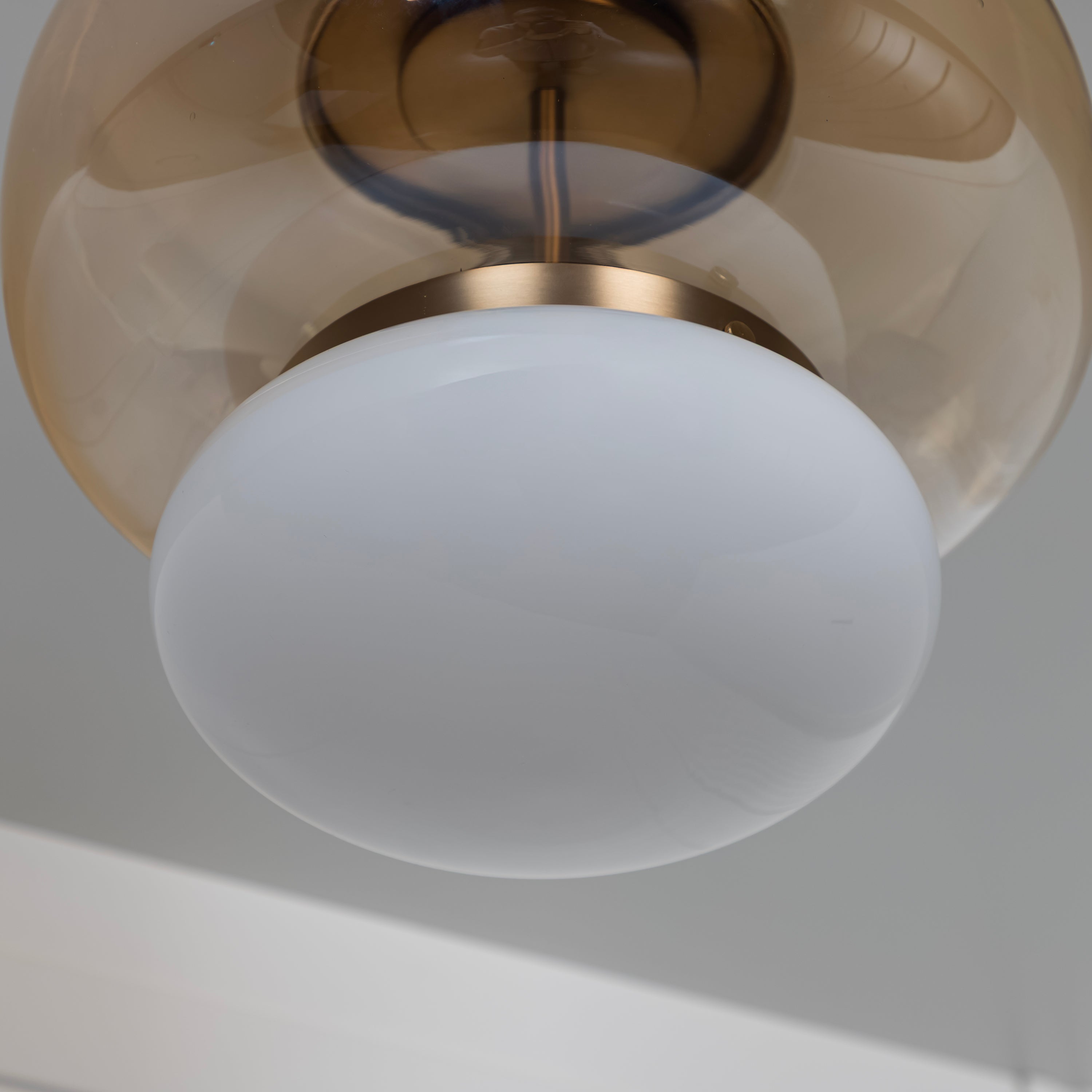 Salvador Honey & White Glass Antique Plafonier 27Cm - Heka Lighting & Trading Limited