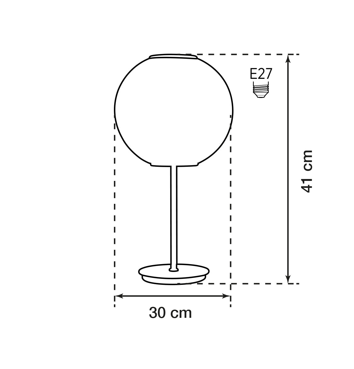 Nova White Soft Touch Globe Table Lamp 30 Cm - Heka Lighting & Trading Limited