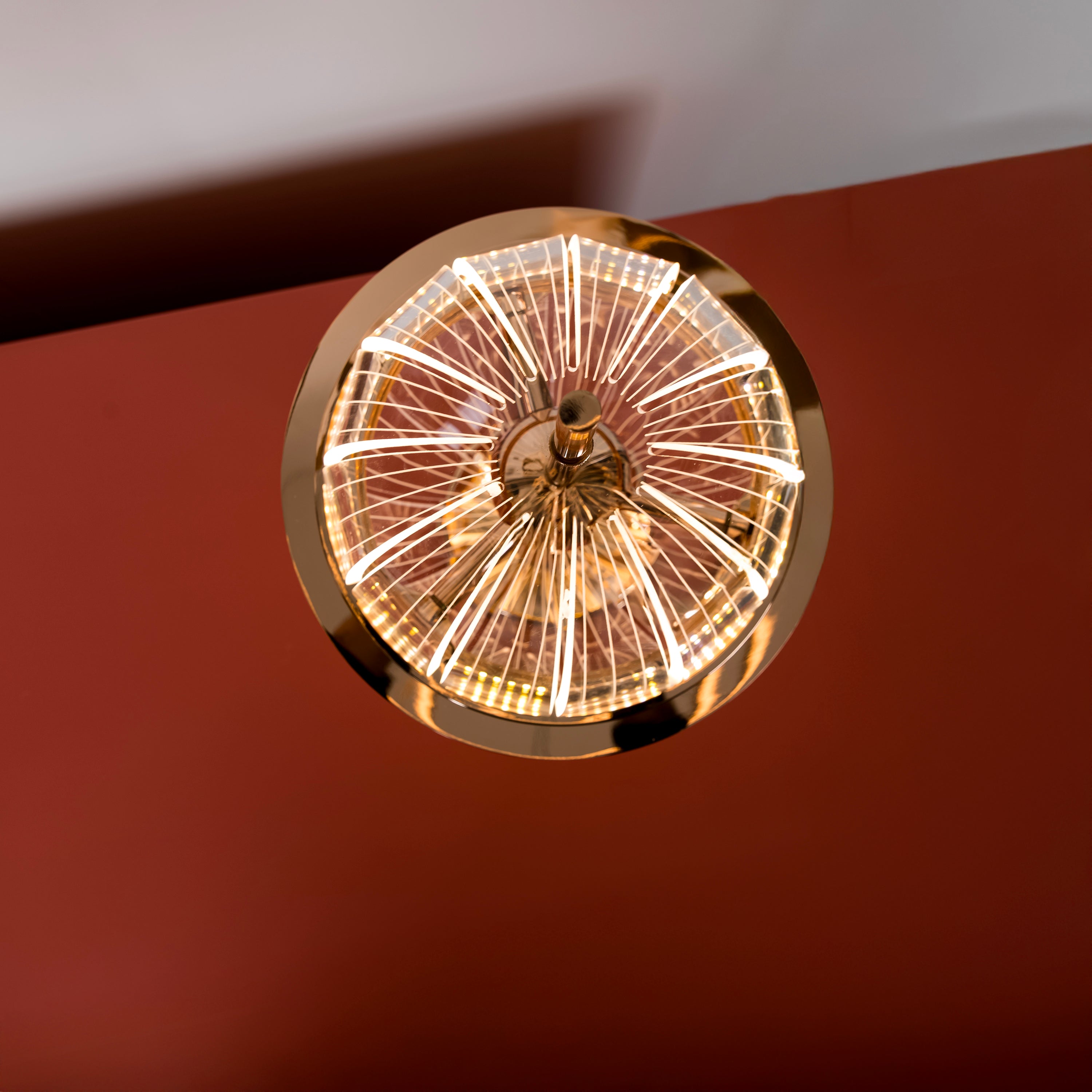 Carina Globe Transparent Acrylic Gold Table Lamp 23 Cm - Heka Lighting & Trading Limited