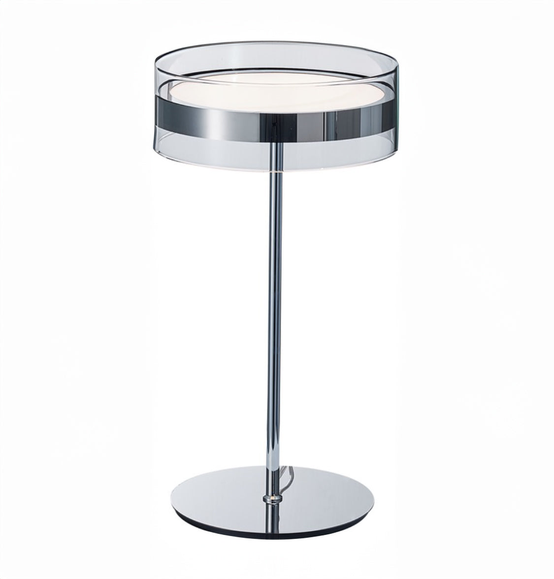 Berlin Platinum Stainless Transparent Glass Table Lamp - Heka Lighting & Trading Limited