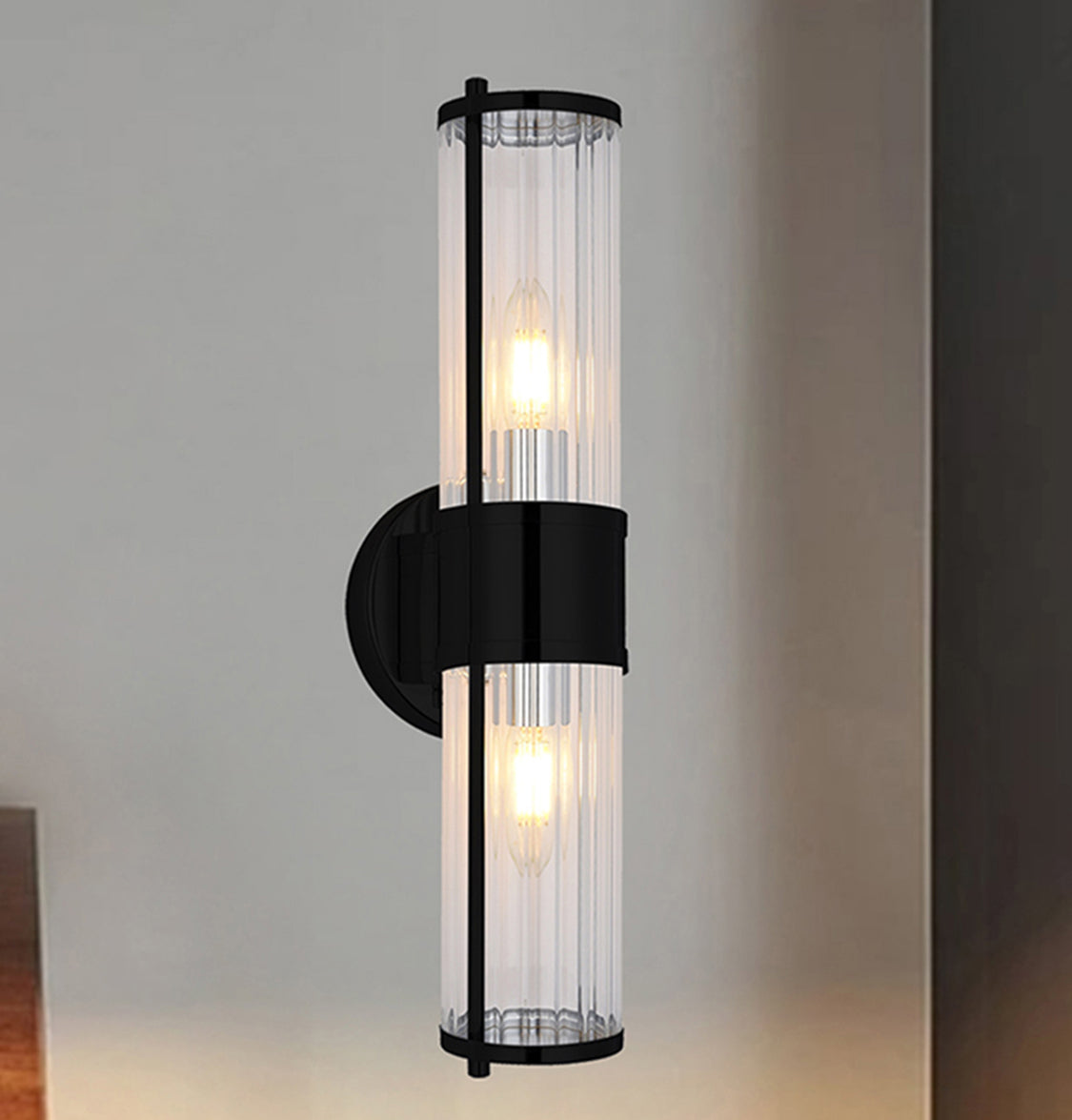 Marsilya Double Black Wall Sconce - Heka Lighting & Trading Limited