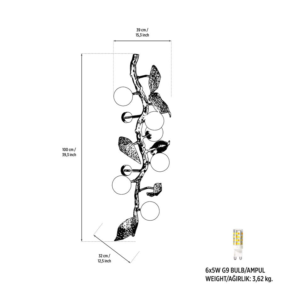 Doha 6 Piece Gold Wall Sconce - Heka Lighting & Trading Limited