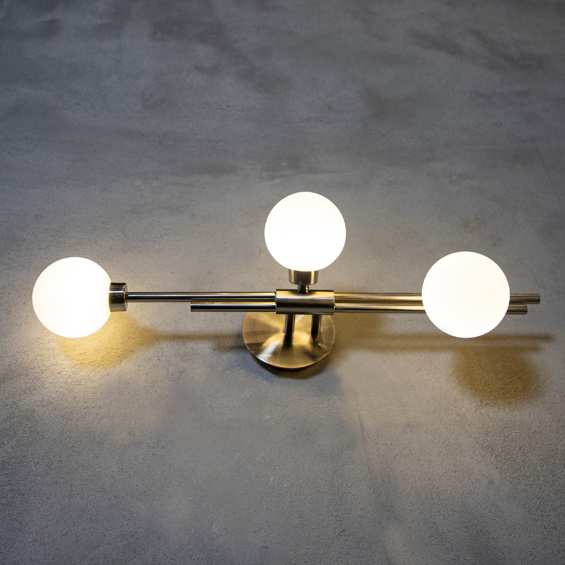 Likya Soft Three Glass Wall Sconce - Chrome