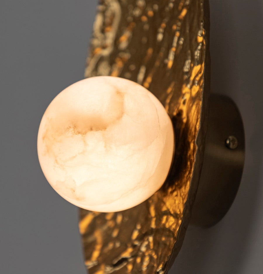 Brüksel Gold Marble Small Wall Sconce - Heka Lighting & Trading Limited
