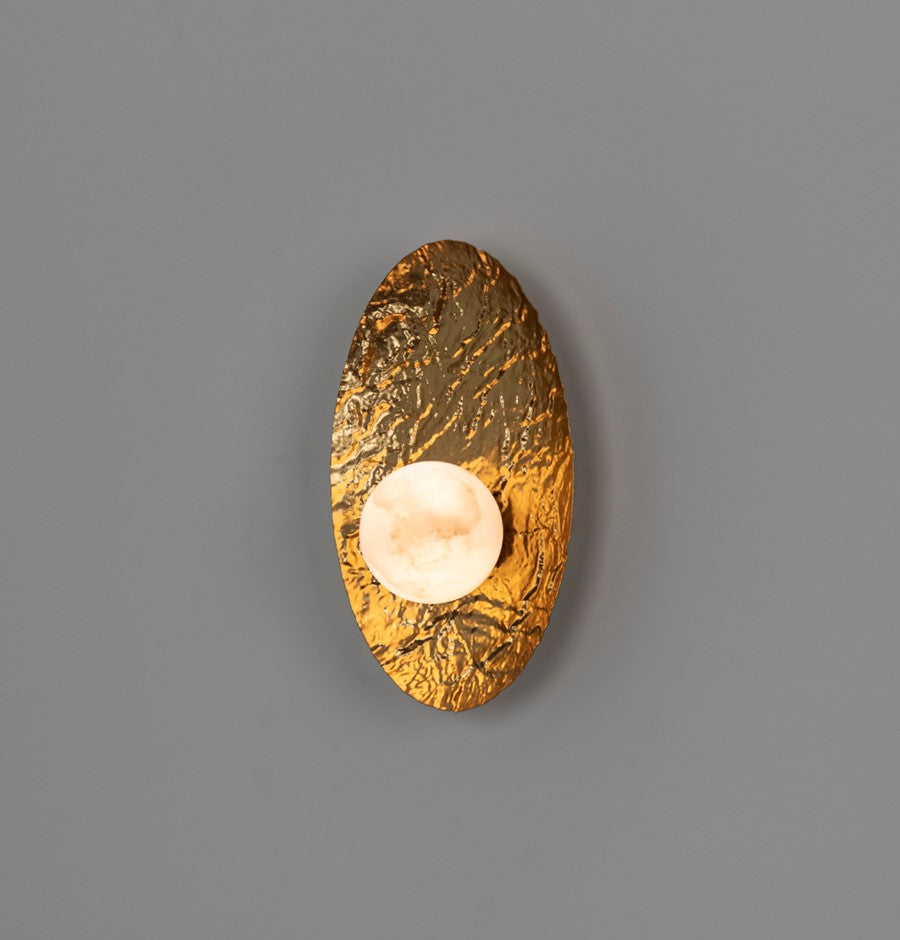 Brüksel Gold Marble Small Wall Sconce - Heka Lighting & Trading Limited