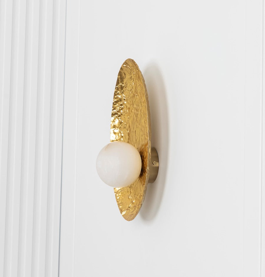 Brüksel Gold Marble Mid-Size Wall Sconce - Heka Lighting & Trading Limited
