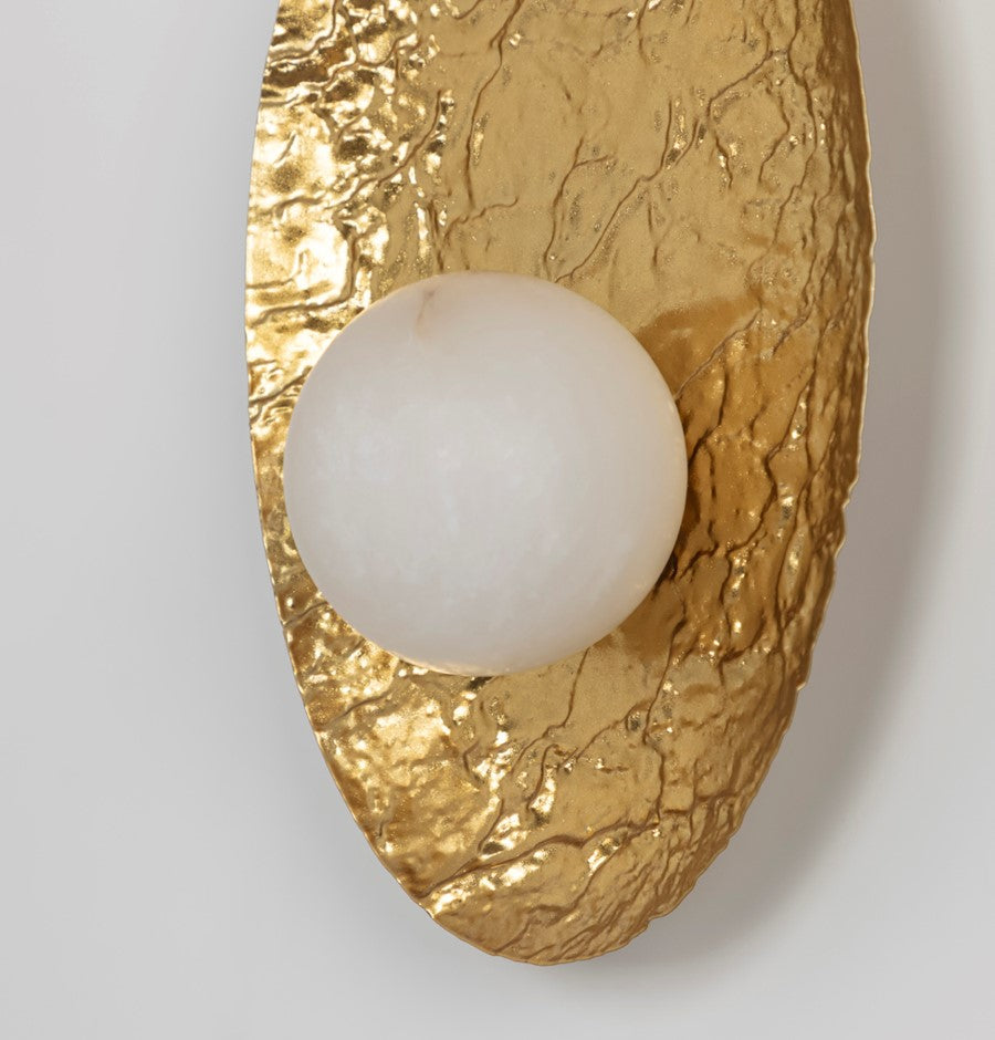 Brüksel Gold Marble Mid-Size Wall Sconce - Heka Lighting & Trading Limited