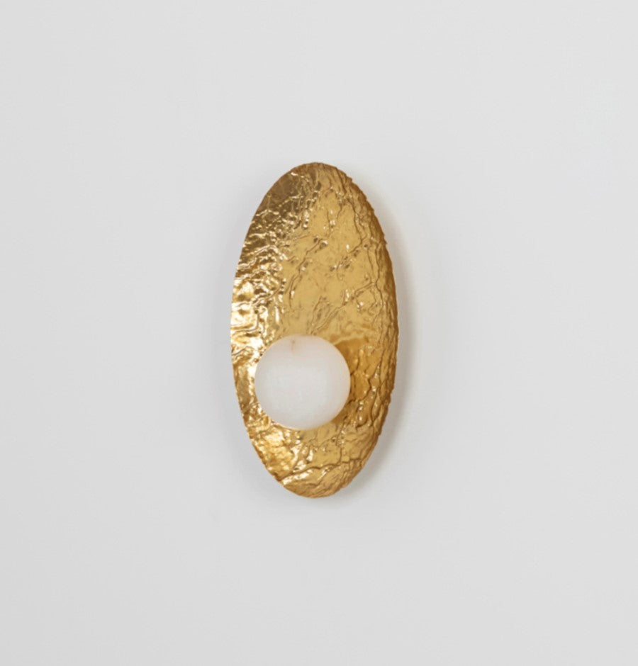 Brüksel Gold Marble Mid-Size Wall Sconce - Heka Lighting & Trading Limited