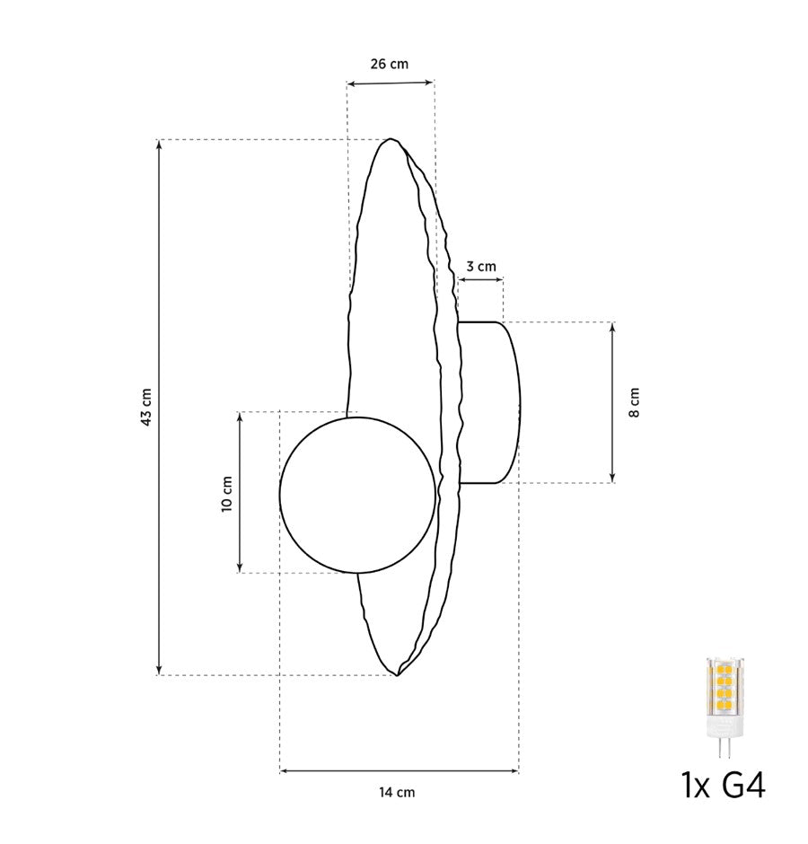 Brüksel Gold Marble Big Wall Sconce - Heka Lighting & Trading Limited