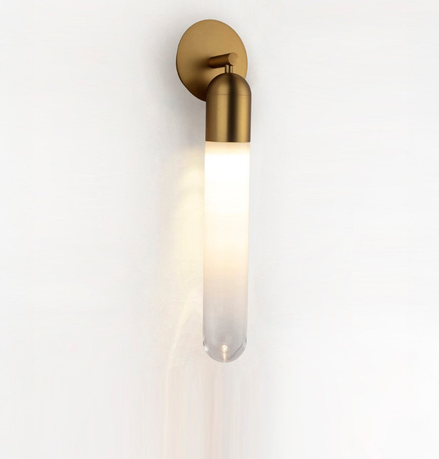 Manila Transparent Glass Gold Wall Sconce - Heka Lighting & Trading Limited