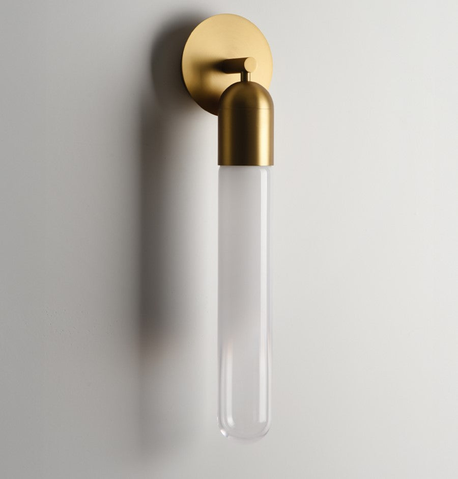 Manila Transparent Glass Gold Wall Sconce - Heka Lighting & Trading Limited