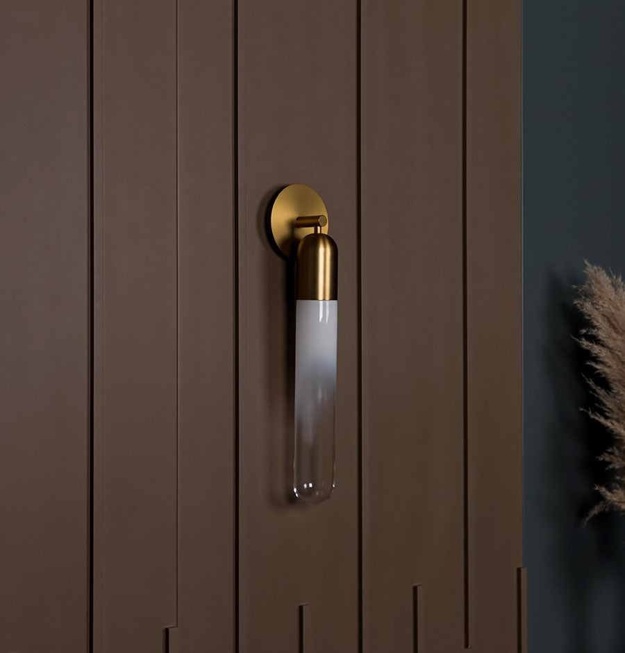 Manila Transparent Glass Gold Wall Sconce - Heka Lighting & Trading Limited