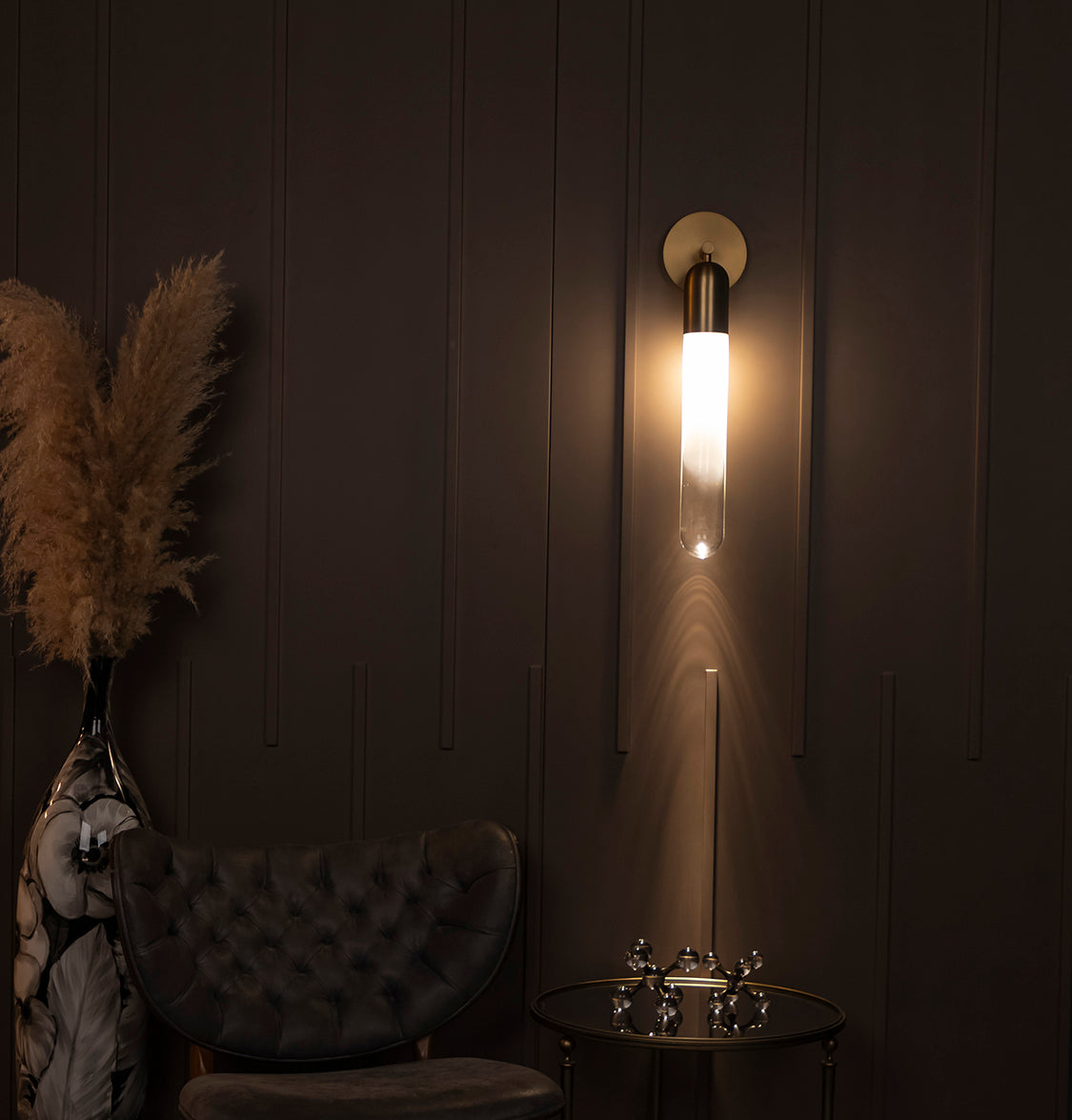 Manila Transparent Glass Gold Wall Sconce - Heka Lighting & Trading Limited