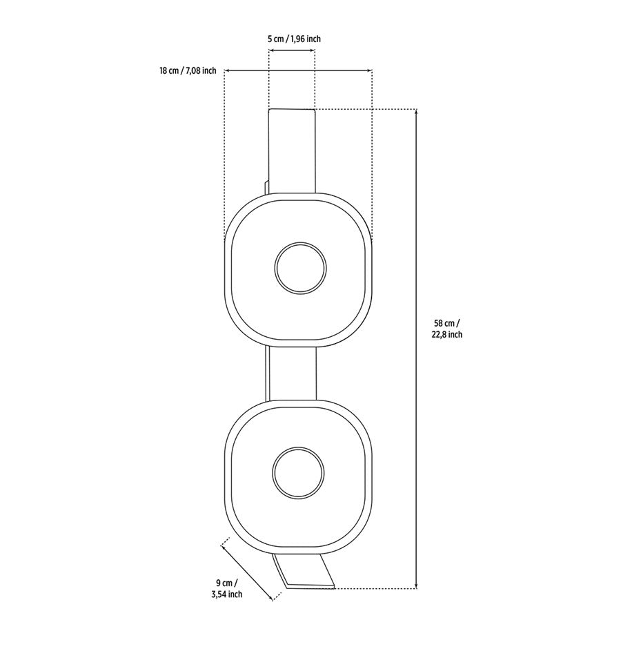 Üsküp Transparent Crystal Chrome Double Led Wall Sconce - Heka Lighting & Trading Limited