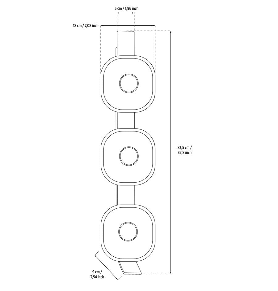 Üsküp Transparent Crystal Chrome Triple Led Wall Sconce - Heka Lighting & Trading Limited