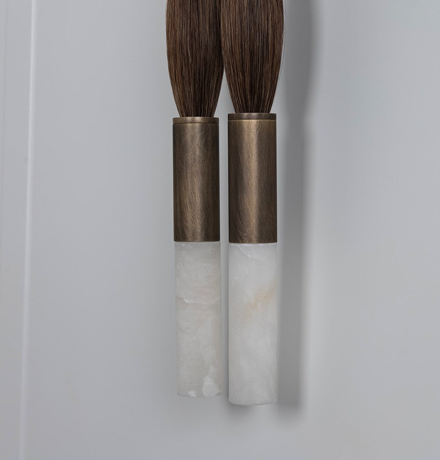 Pony Horse Hair Dark Antique Marble Small Wall Sconce - Heka Lighting & Trading Limited