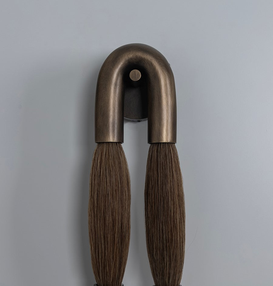 Pony Horse Hair Dark Antique Marble Big Wall Sconce - Heka Lighting & Trading Limited