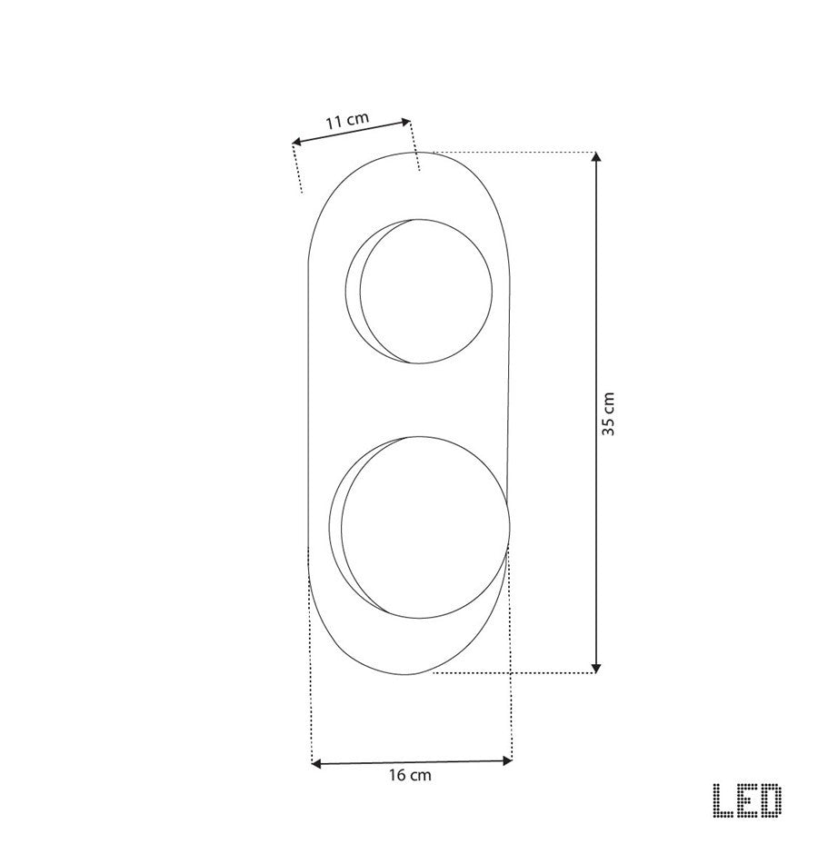 Lima Double Transparent Acrylic Platinum Led Wall Sconce - Heka Lighting & Trading Limited