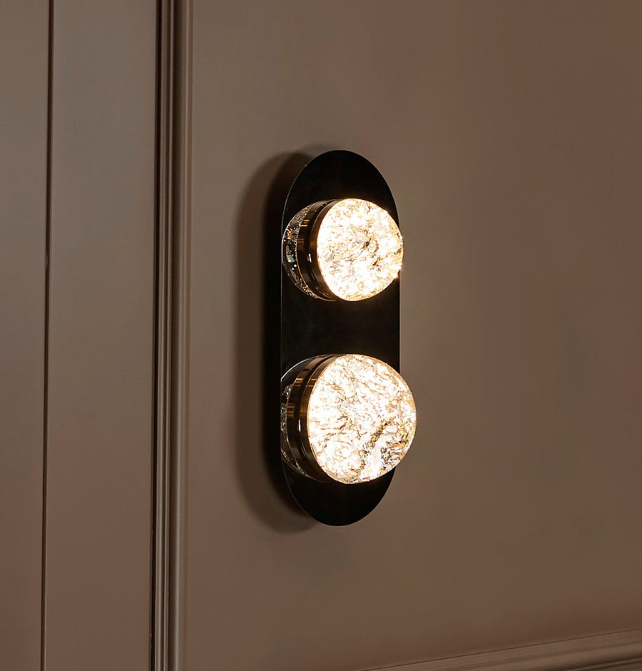 Lima Double Transparent Acrylic Platinum Led Wall Sconce - Heka Lighting & Trading Limited