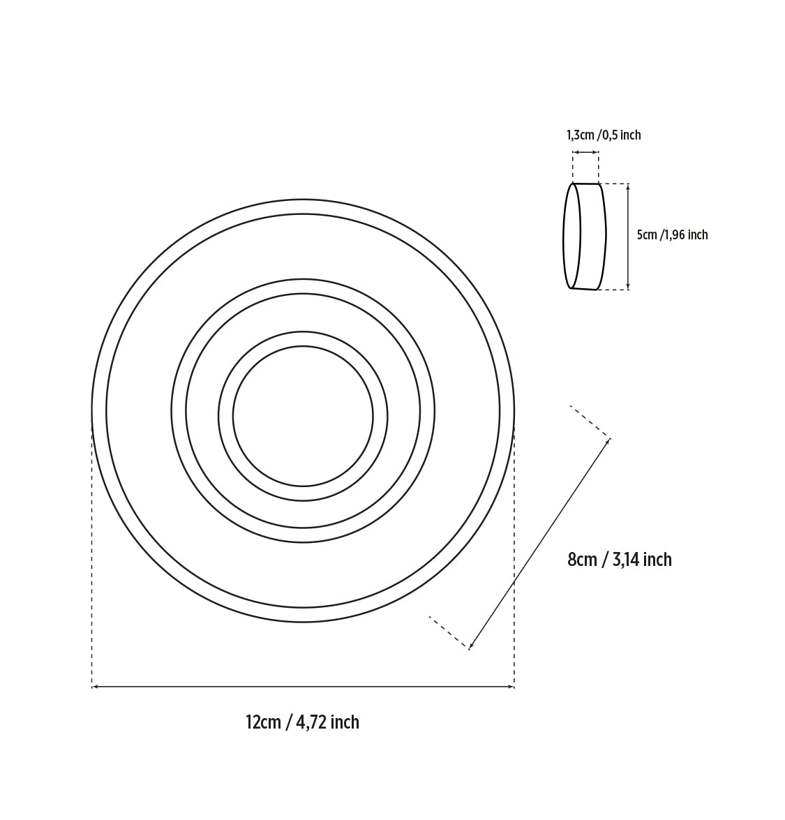 Labranda Single Smoked Glass Black Led Wall Sconce 12 Cm - Heka Lighting & Trading Limited