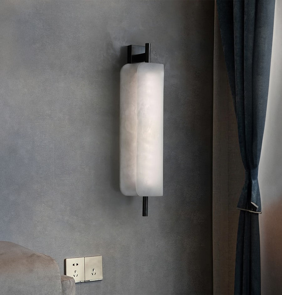 Orkos White Marble Led Wall Sconce 52 Cm - Heka Lighting & Trading Limited