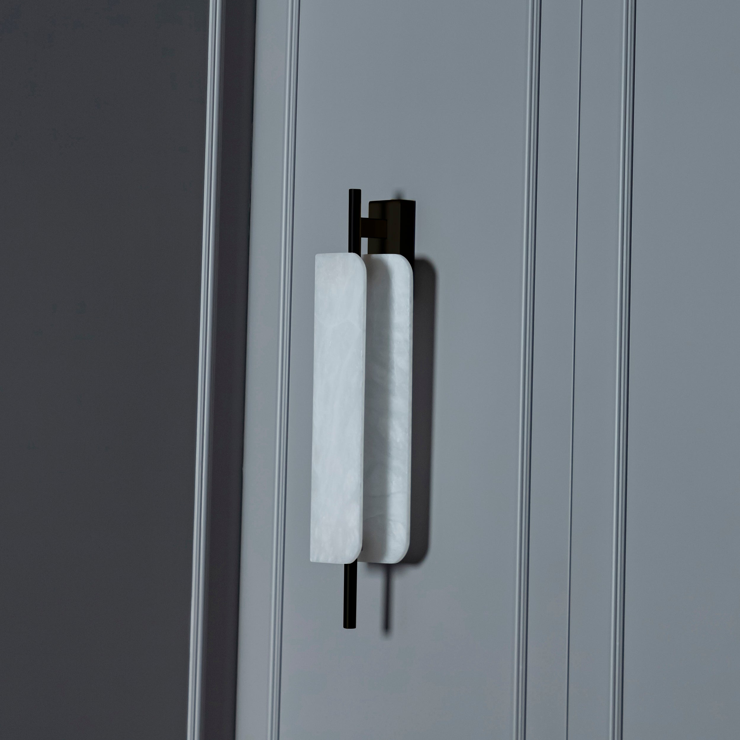 Orkos White Marble Led Wall Sconce 52 Cm - Heka Lighting & Trading Limited