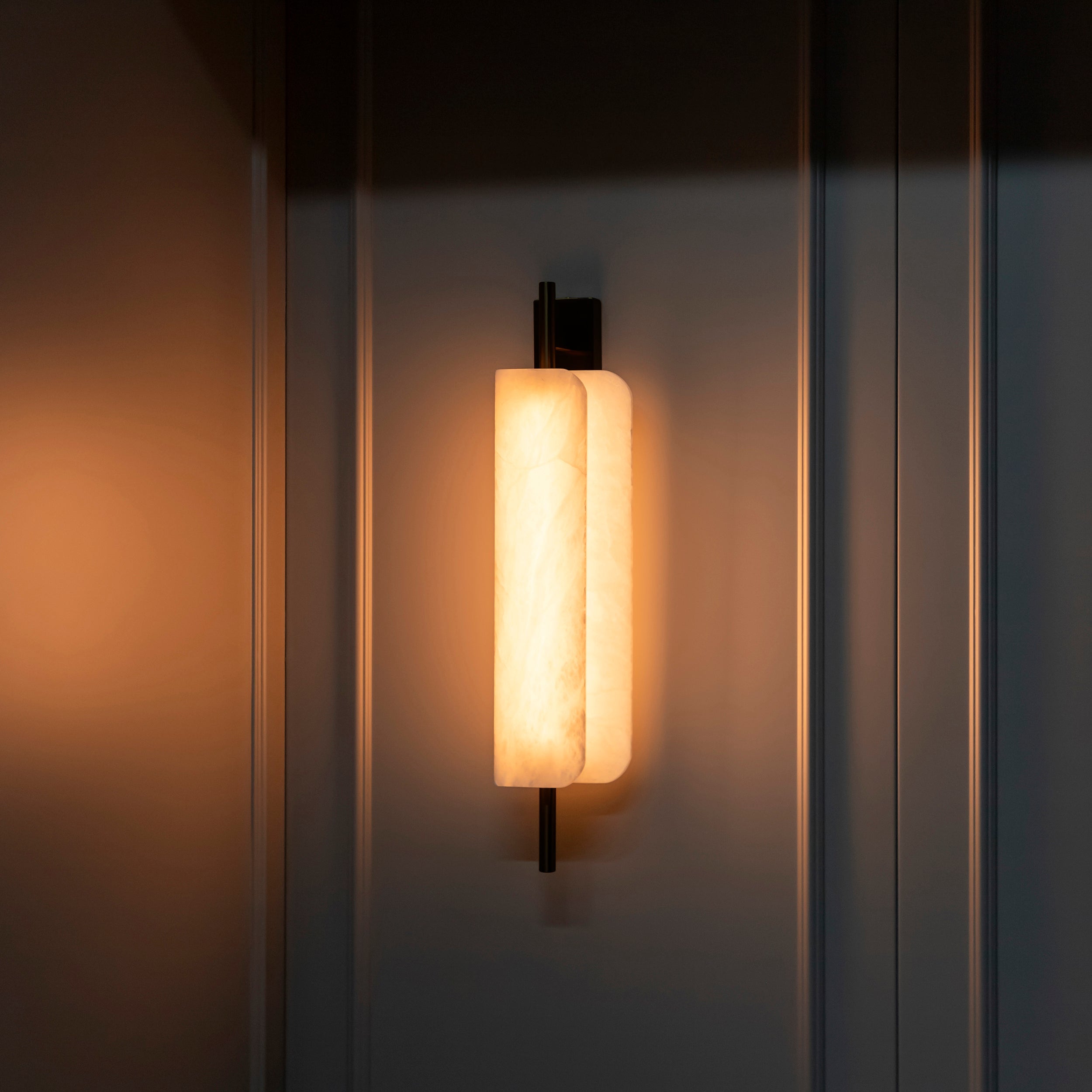 Orkos White Marble Led Wall Sconce 52 Cm - Heka Lighting & Trading Limited