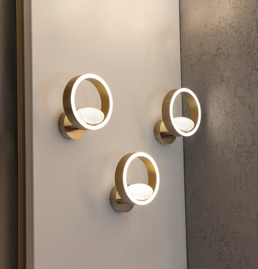 Stockholm Gold Stainless White Acrylic Led Wall Sconce - Heka Lighting & Trading Limited