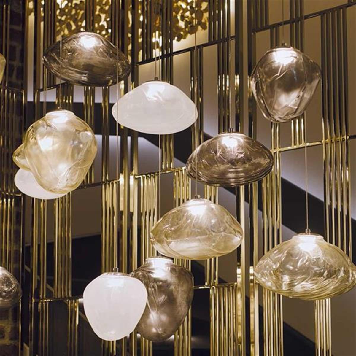 Hobart Single Honey Glass Led Pendant Light Chandelier 30 Cm - Heka Lighting & Trading Limited
