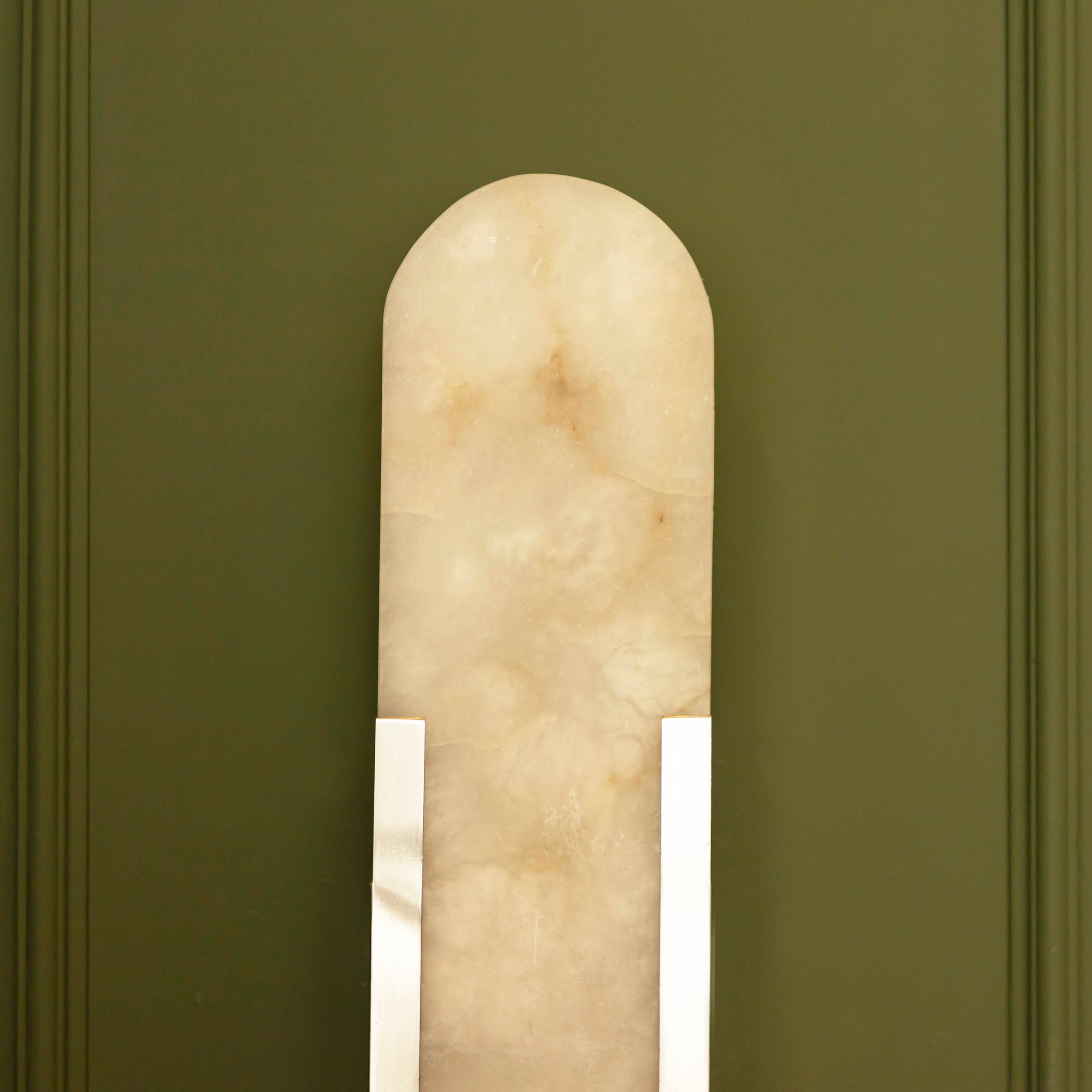 Hristos Bright Chrome Marble Wall Sconce 50 Cm - Heka Lighting & Trading Limited