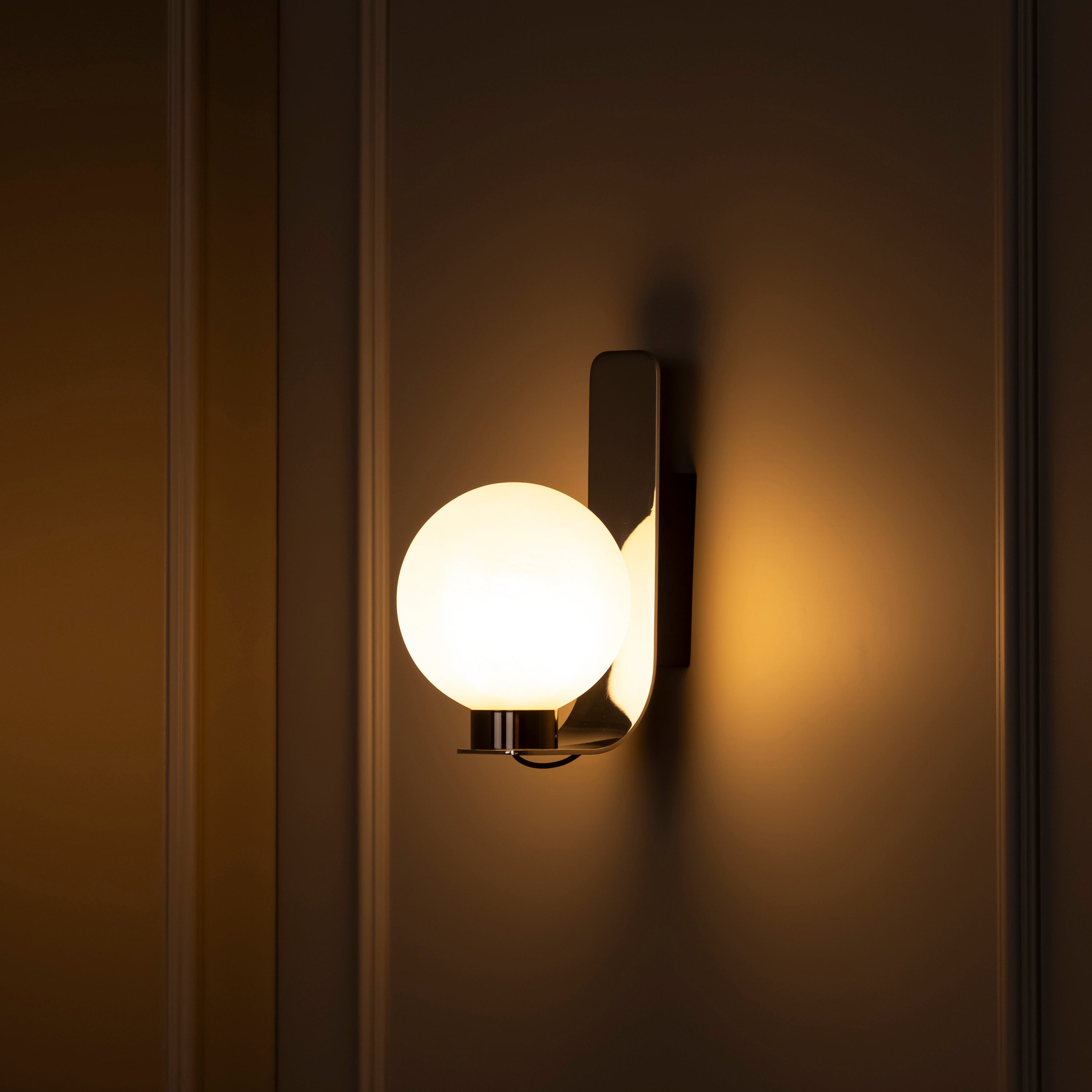Havana Chrome Platinum Single Soft Glass Led Wall Sconce - Heka Lighting & Trading Limited