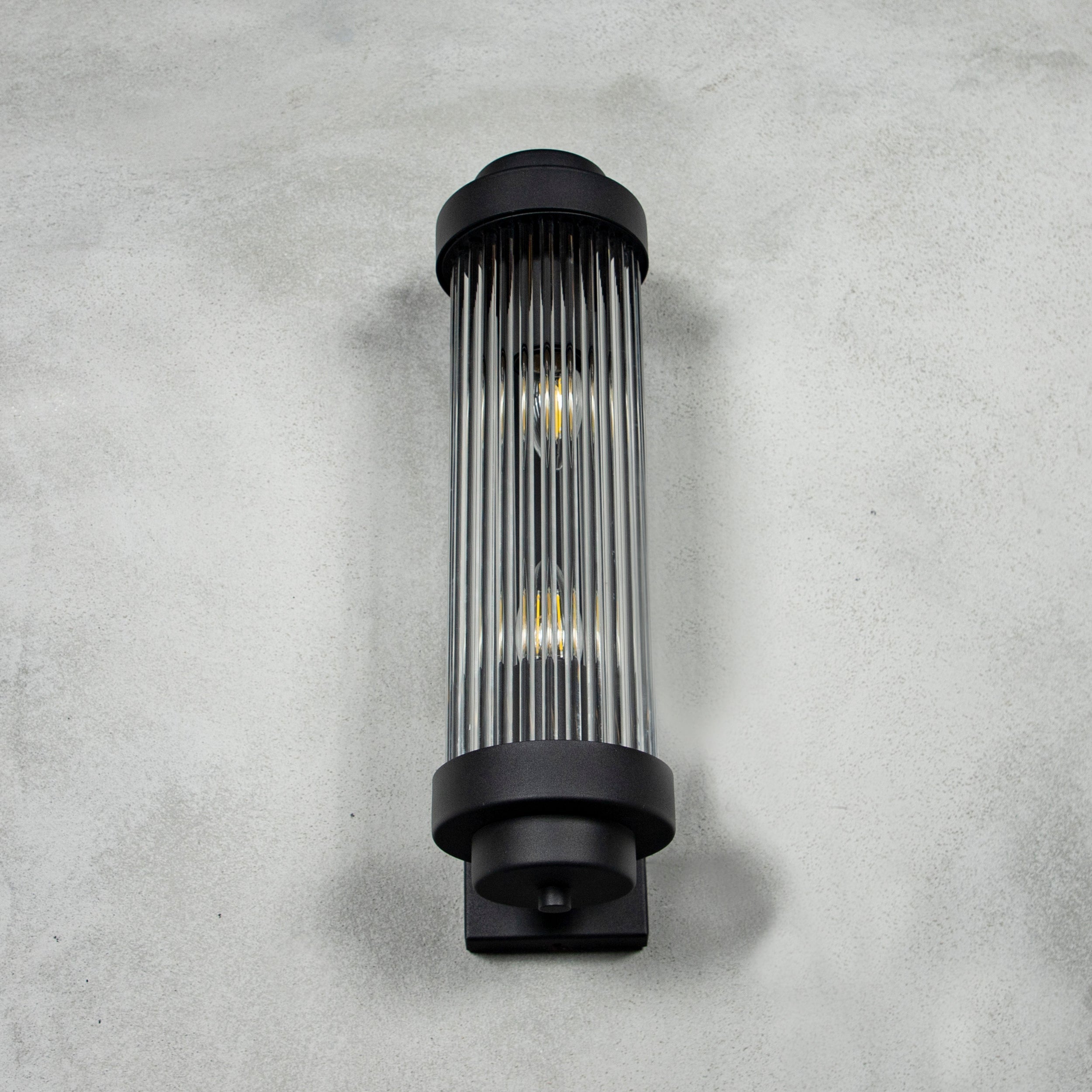 Sumela Black Glass Wall Sconce 40 Cm - Heka Lighting & Trading Limited