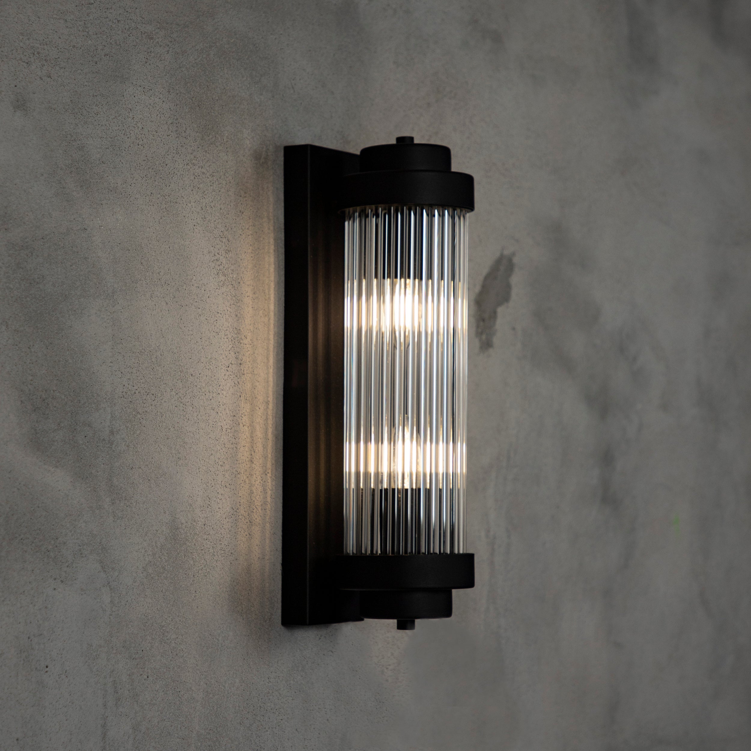 Sumela Black Glass Wall Sconce 40 Cm - Heka Lighting & Trading Limited