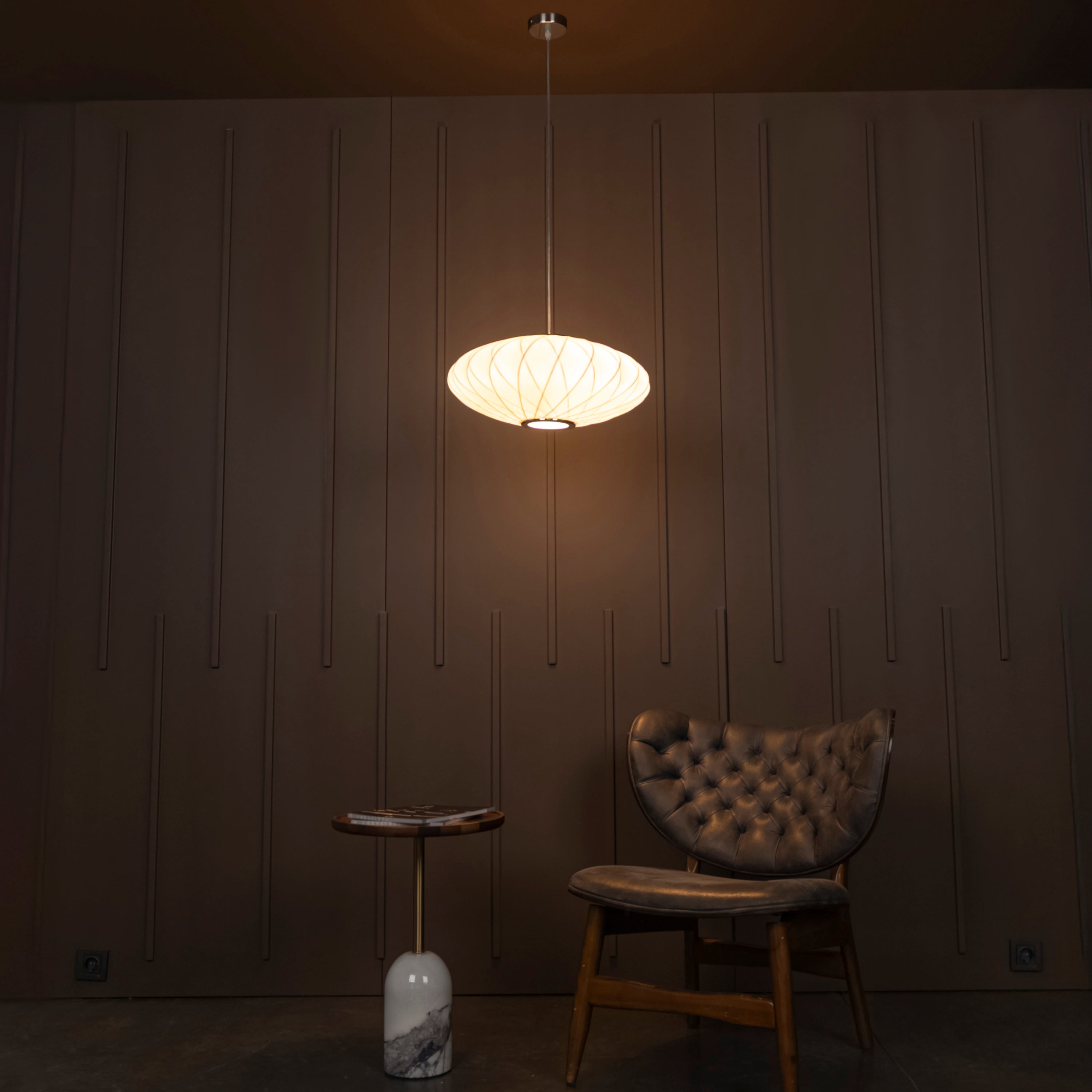 Star Soft Touch White Cross Ellipse Pendant Light Chandelier 50 Cm