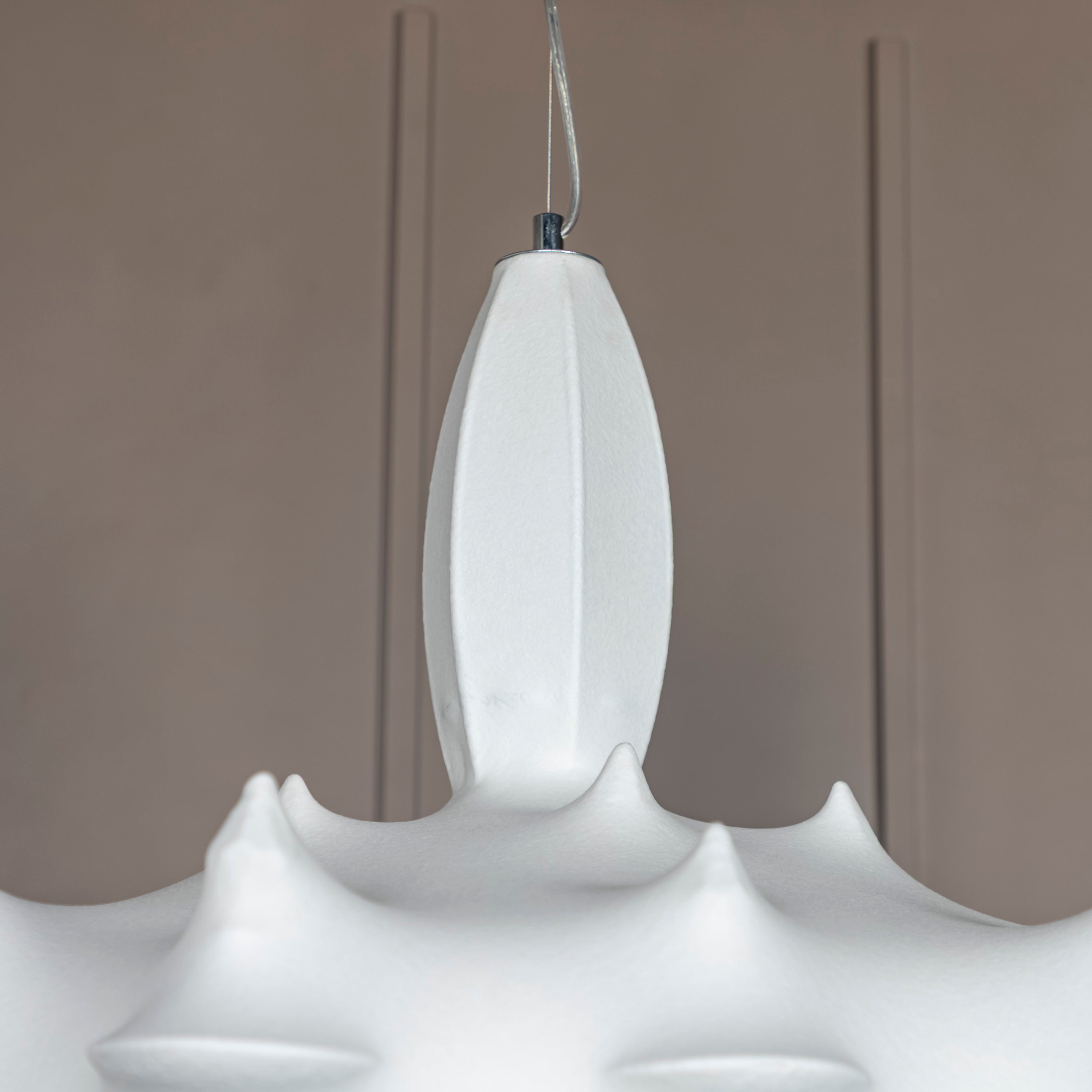 Epsilon Soft Touch White Transparent Pendant Light Chandelier 80 Cm