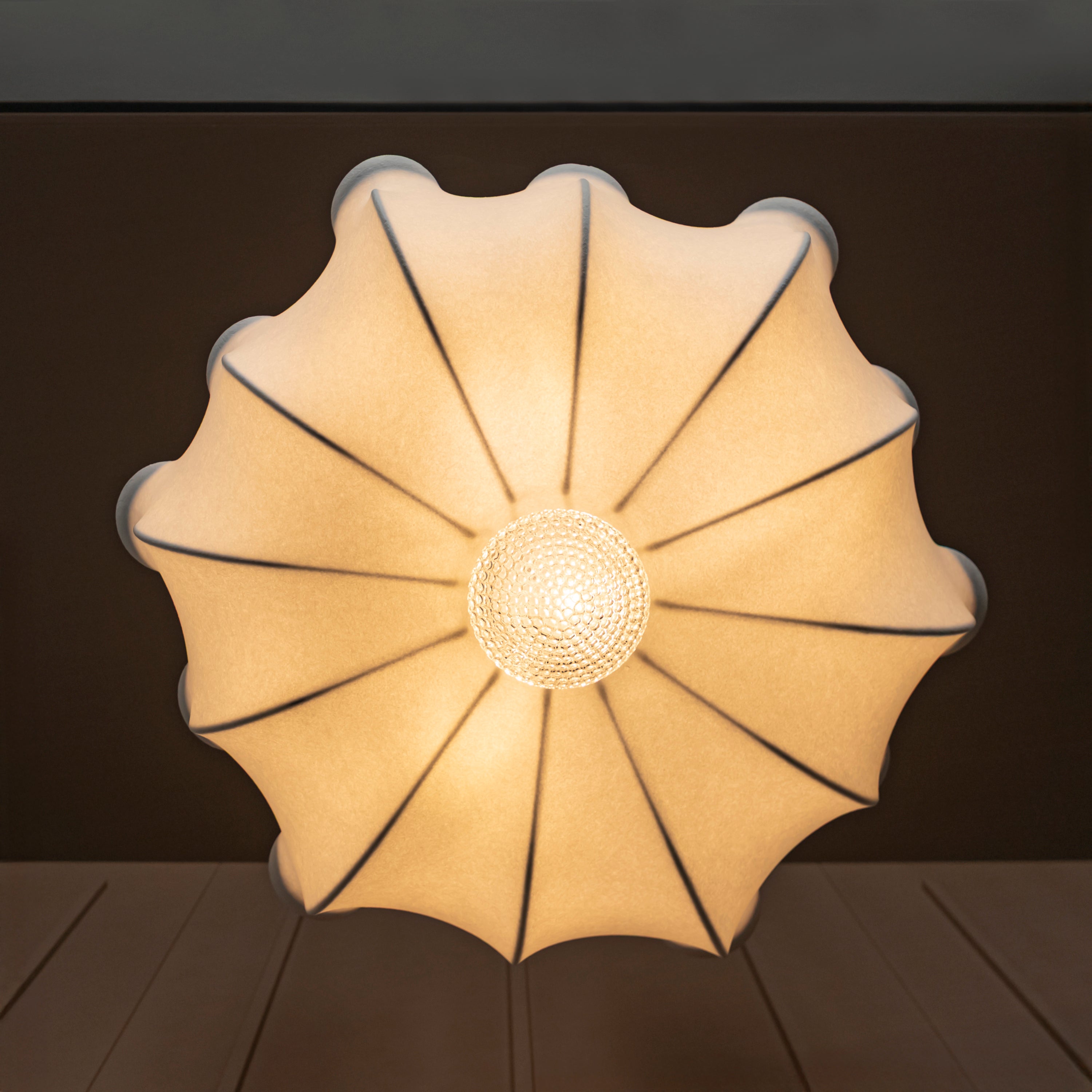 Epsilon Soft Touch White Transparent Pendant Light Chandelier 80 Cm