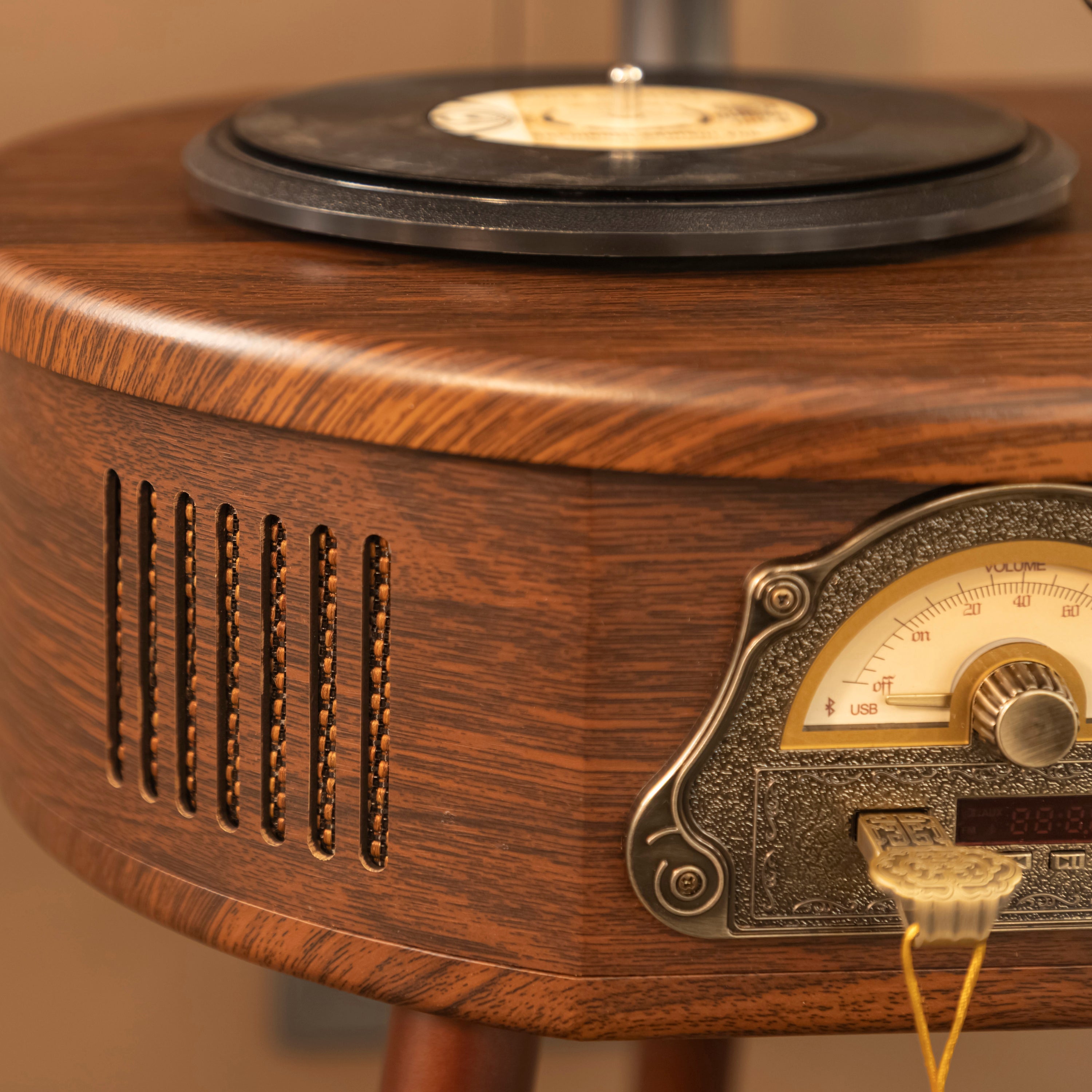 Brown-Black Gramophone - Music Player