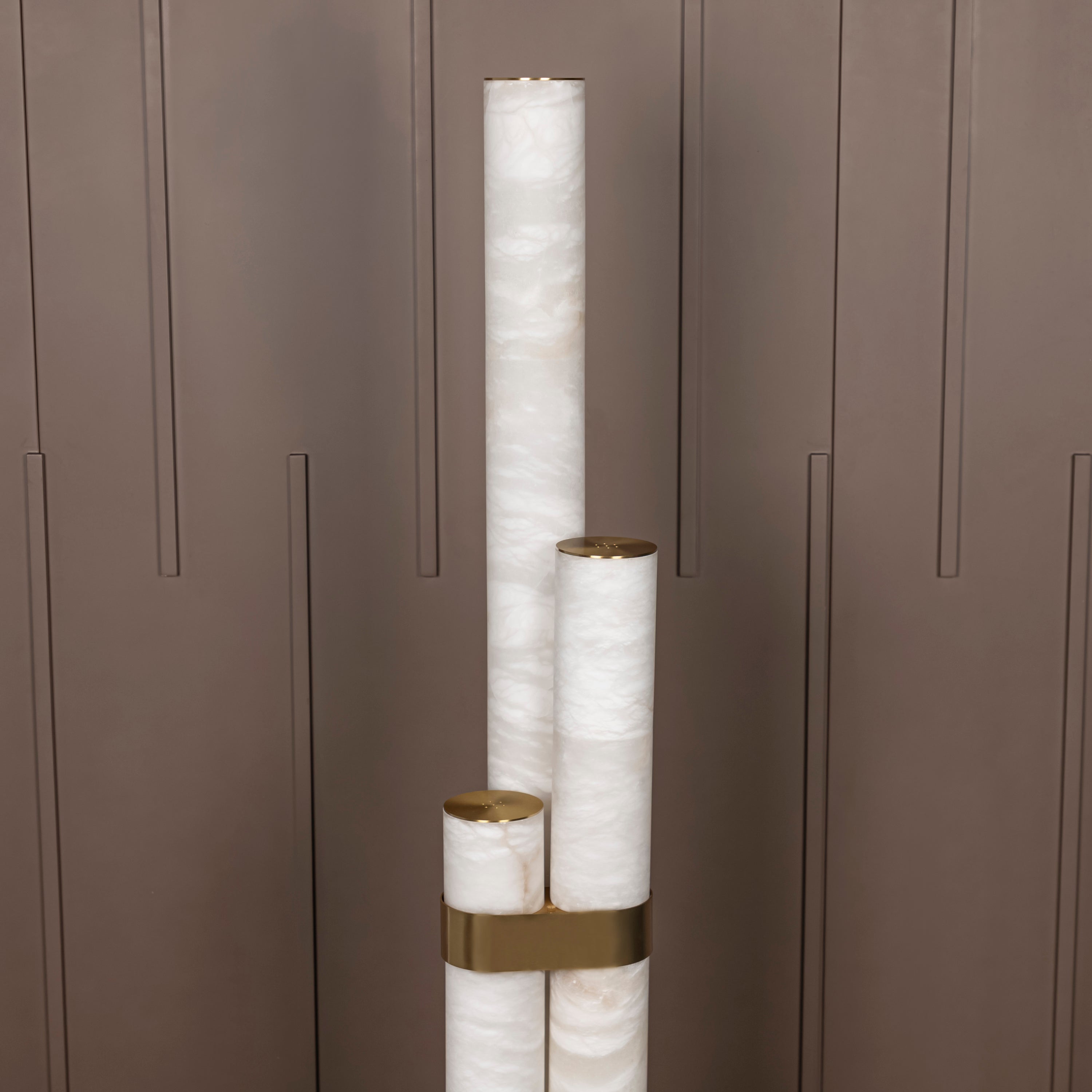 Capri Three Cylinder Marble Antique Led Floor Lamp - Heka Lighting & Trading Limited