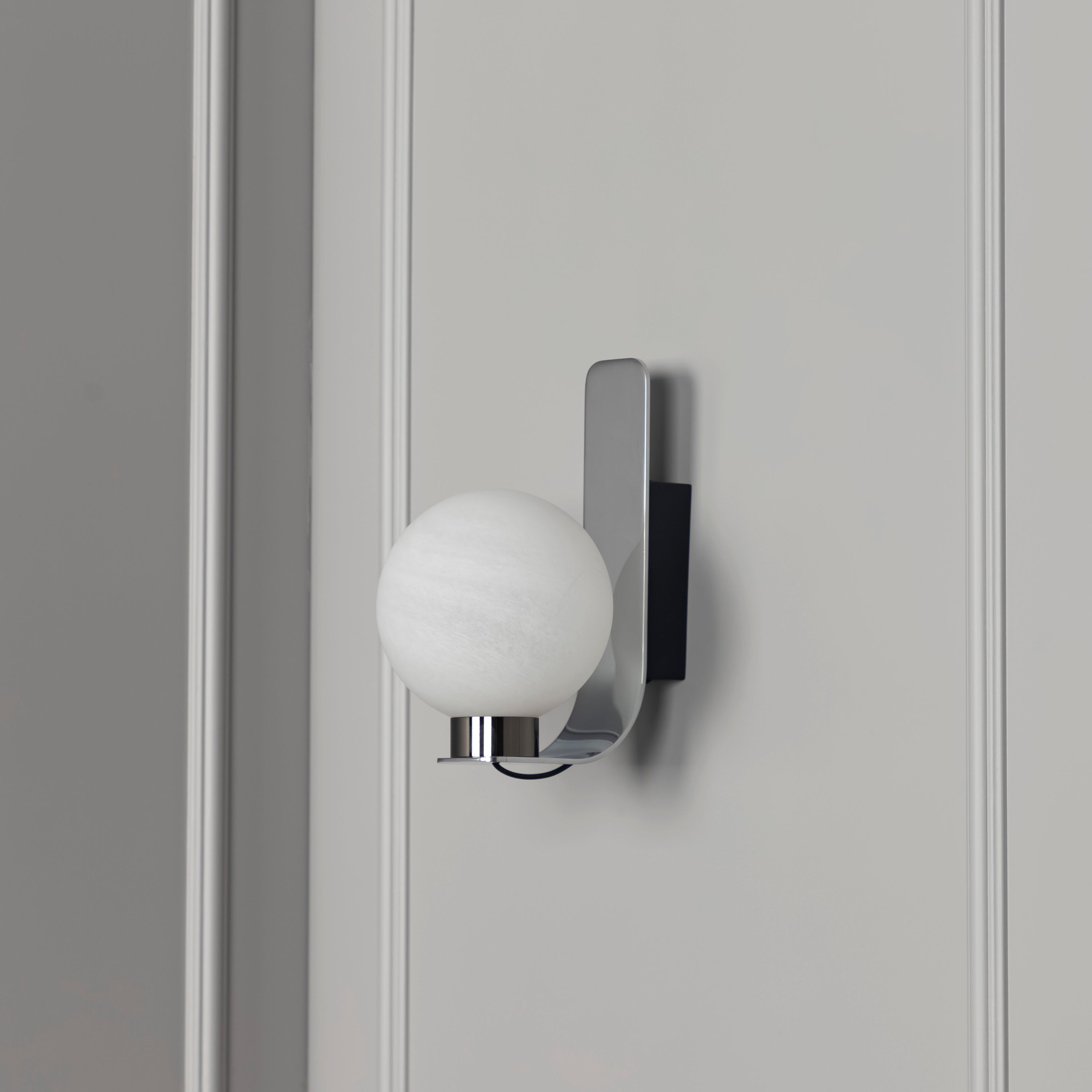 Havana Chrome Platinum Single Soft Glass Led Wall Sconce - Heka Lighting & Trading Limited