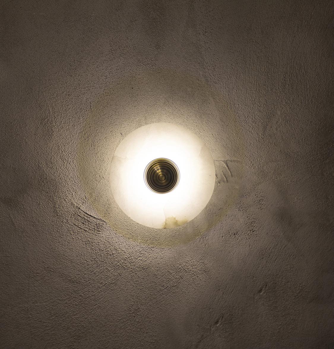 Kampala Brushed Brass Marble Led Wall Sconce 25 Cm - Heka Lighting & Trading Limited